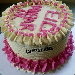A picture of Vanilla Birthday cake.