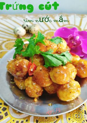 Hình của món Trứng cút rim nước mắm.