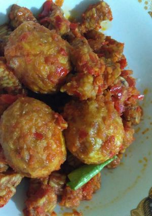 Foto resep Balado telor dan tempe #5resepterbaruku
