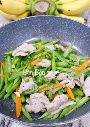 Hình của món Thịt Heo Xào Đậu Que.