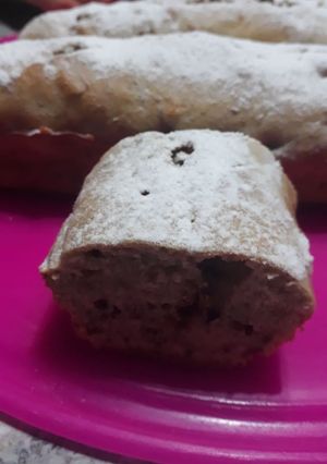 Una foto de Budín ¿Banana, nuez y mandarina qué saldrá?