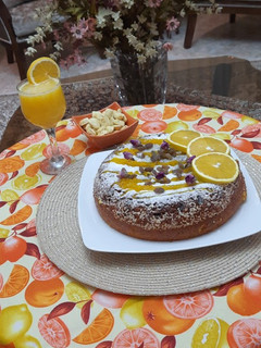 عکسی از دستور کیک کشمشی پرتقالی 🍊