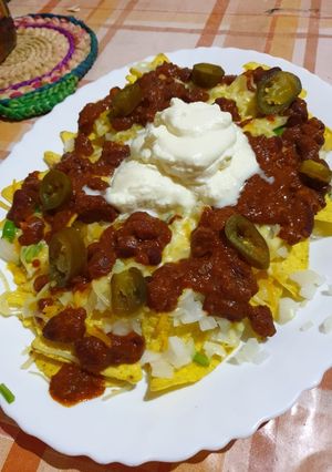 Una foto de Nachos completos