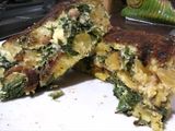 Torta plátano con espinaca y queso