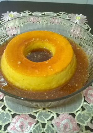 Una foto de Flan de leche condensada