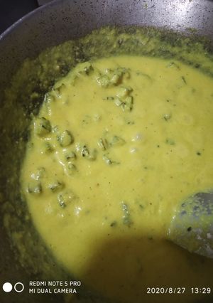 A picture of Dahi bhendi.