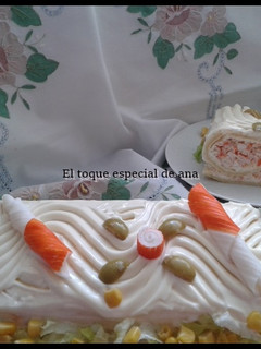 Una foto de Pastel relleno de marisco