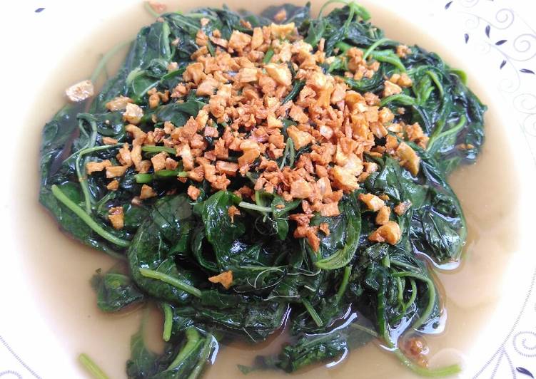 Tumis Bayam Bawang Putih #BikinRamadanBerkesan