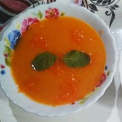 A picture of Carrot-Moong Dal Soup.
