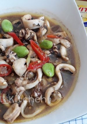 Foto resep Oseng sotong pete