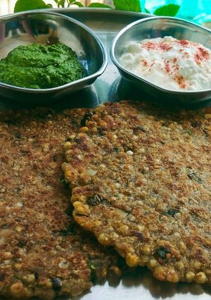 A picture of Sabudana thalipeeth.