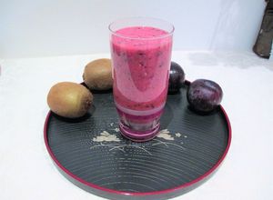 Una foto de Batido laxante con chía y copos de avena para el desayuno