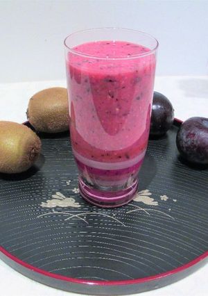Una foto de Batido laxante con chía y copos de avena para el desayuno