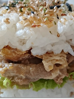 照燒梅花肉米漢堡 的食譜成品照片
