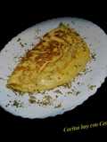 Omelette de queso con orégano