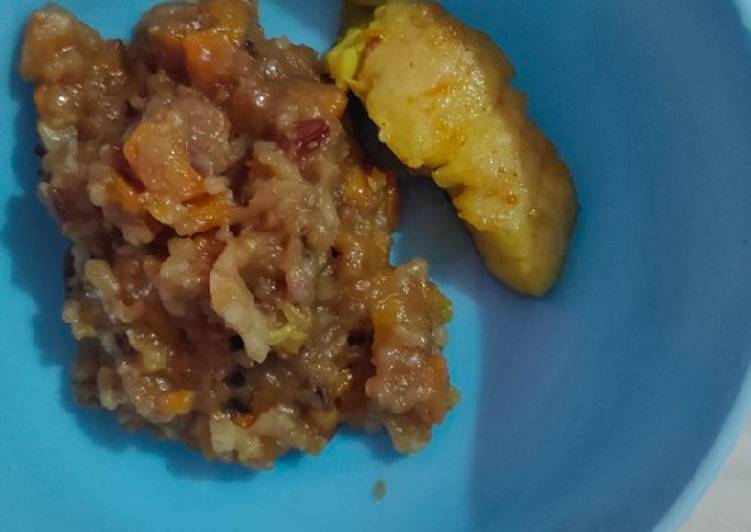 Nasi goreng ikan gurame panggang#mpasi 1th