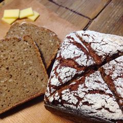 A picture of 100% Whole Grain German Rye Loaf Bread.