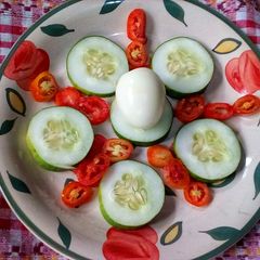 Cucumber and Tomatoes Salad A picture of Cucumber and Tomatoes Salad.