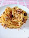 Spaghetti en salsa de atún (en lata)