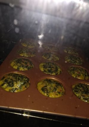 Una foto de Minis Soufflé de espinaca