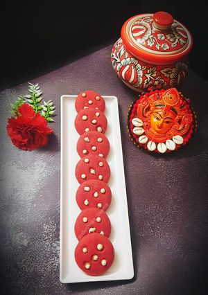 A picture of Classic Red Velvet Cookies.