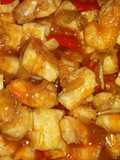 Tumis udang dan tahu asam manis