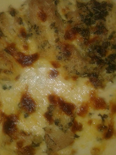 Una foto de Pescado a la crema gratinado