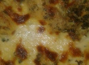 Una foto de Pescado a la crema gratinado
