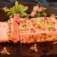 A picture of Rosy curd pudding.