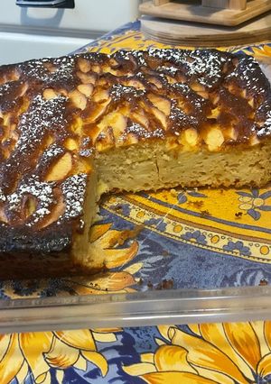 Une photo de Gâteau moelleux aux pommes et oranges