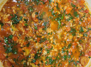 A picture of Jambalaya With Shrimp and Andouille Sausage.