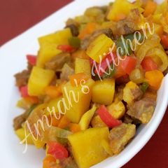 A picture of Veggies potato sauce.
