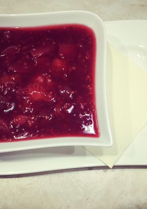 Epres-Málnás leves recept fotója
