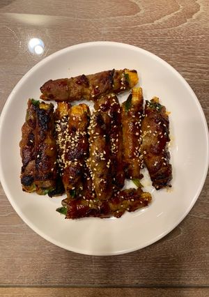 韓式蔥肉捲 的食譜成品照片