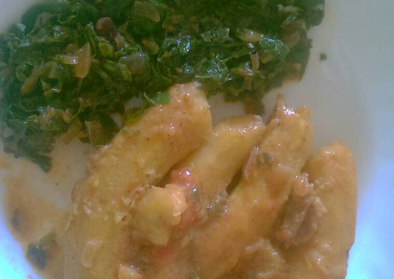 How to Prepare Perfect Cooked bananas and steamed kales