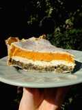 Tarta tricolor de calabaza, acelga y ricotta
