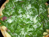 Pizza de crudo con rúcula 👌