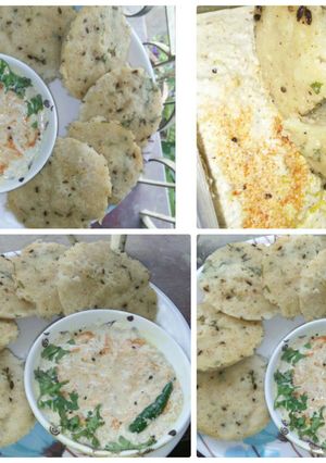 A picture of Moong spicy Idli.