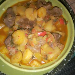A picture of Irish potato's porridge.