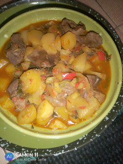 A picture of Irish potato's porridge.