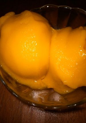 A picture of Tangy Mango Sorbet.