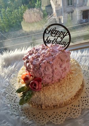 عکسی از دستور تزیین کیک تولد دخترانه🎈🎂