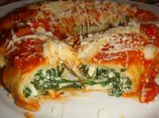 Una foto de canelones de acelga y ricota