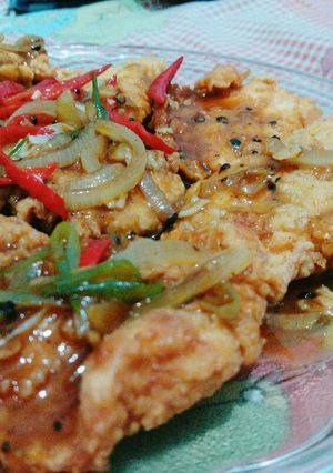 Foto resep Crispy Chicken Steak with Blackpaper Sauce