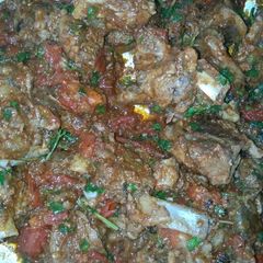 A picture of Beef green karahi.