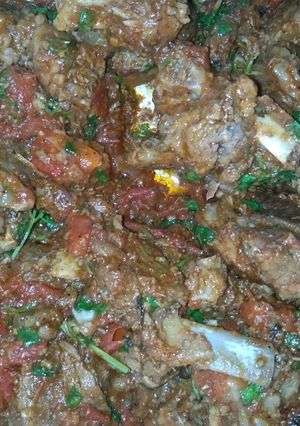 A picture of Beef green karahi.