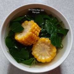 A picture of Sayur Bening Katuk Jagung.