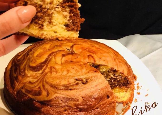 Simple Way to Make Perfect Orange Marble Cake