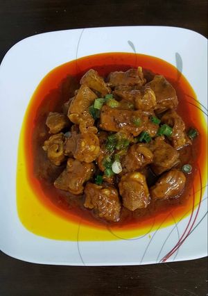 Hình của món Sườn non rim me.