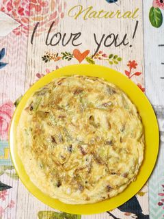 Una foto de Tortilla de ajos tiernos